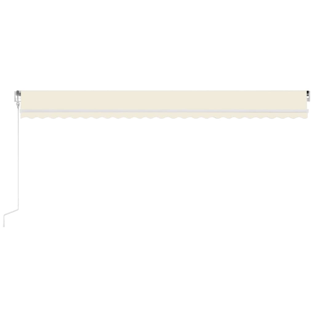Automatska tenda sa senzorom za vjetar LED 600x350 cm krem