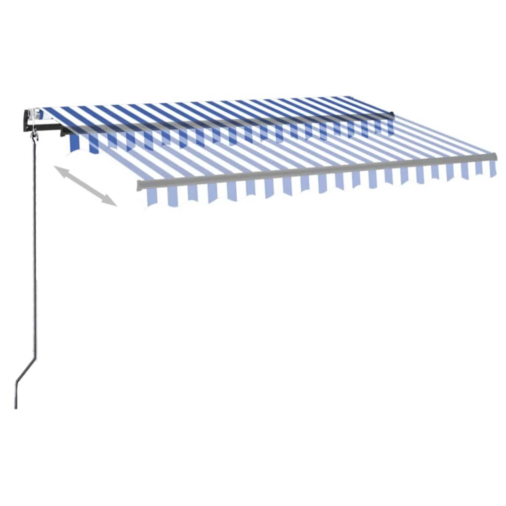 Automatska tenda sa senzorom LED 300x250 cm plavo-bijela