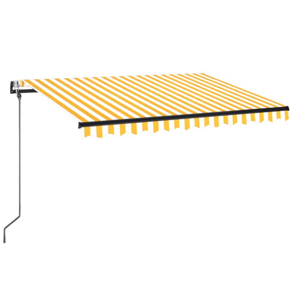 Automatska tenda sa senzorom LED 350x250 cm žuto-bijela