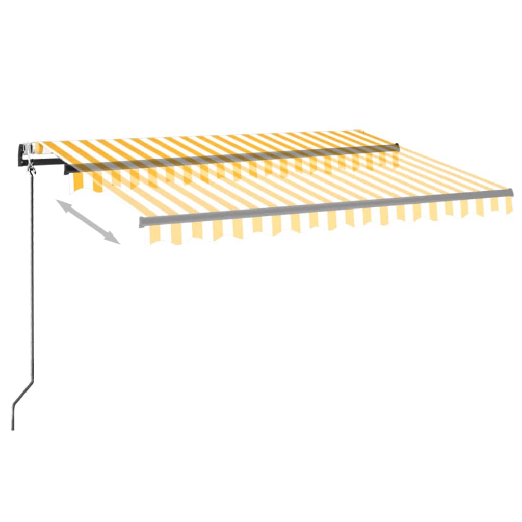 Automatska tenda sa senzorom LED 350x250 cm žuto-bijela