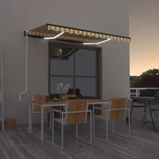 Automatska tenda sa senzorom LED 350x250 cm žuto-bijela
