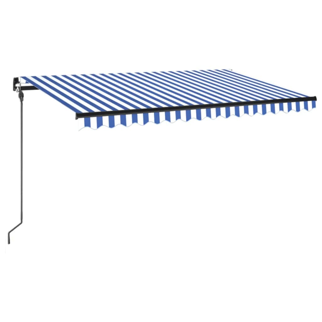 Tenda na ručno uvlačenje LED 400 x 300 cm plavo-bijela