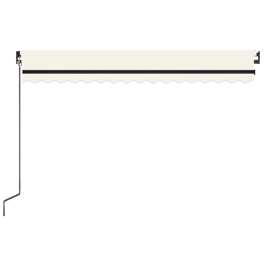 Tenda na ručno uvlačenje s LED svjetlom 450 x 300 cm krem