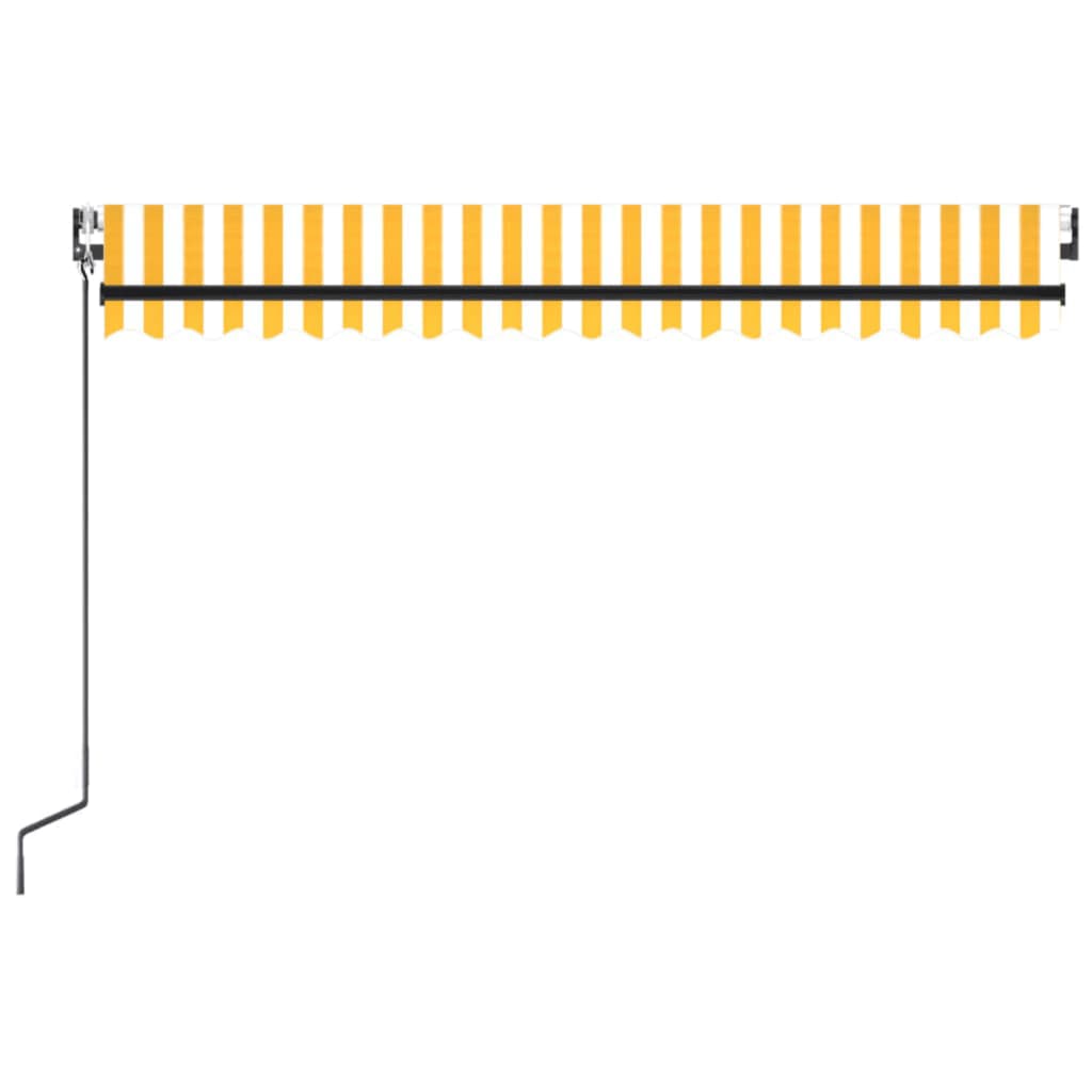 Tenda na automatsko uvlačenje 450 x 300 cm žuto-bijela