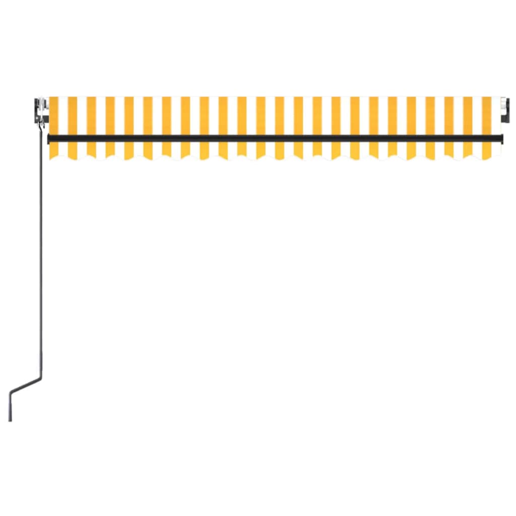 Automatska tenda sa senzorom LED 450 x 300 cm žuto-bijela