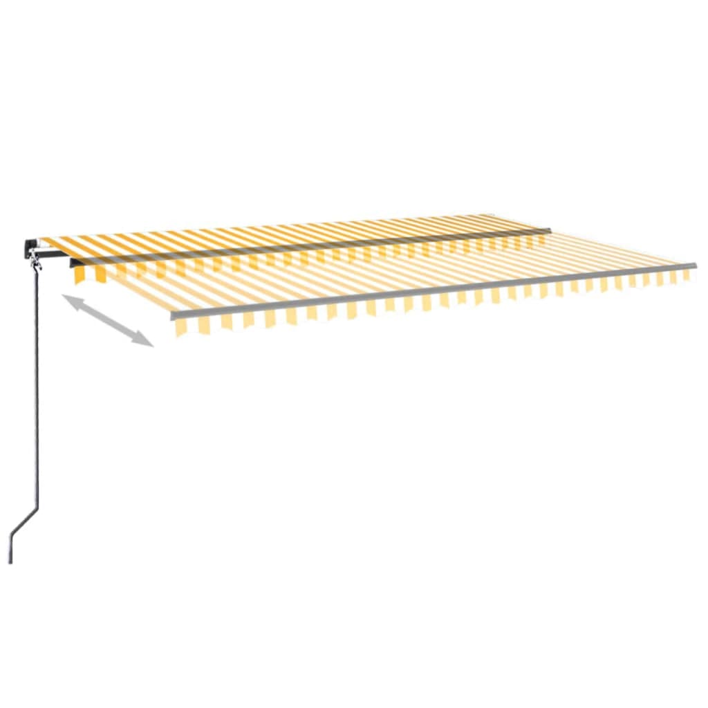 Tenda na ručno uvlačenje 500 x 300 cm žuto-bijela