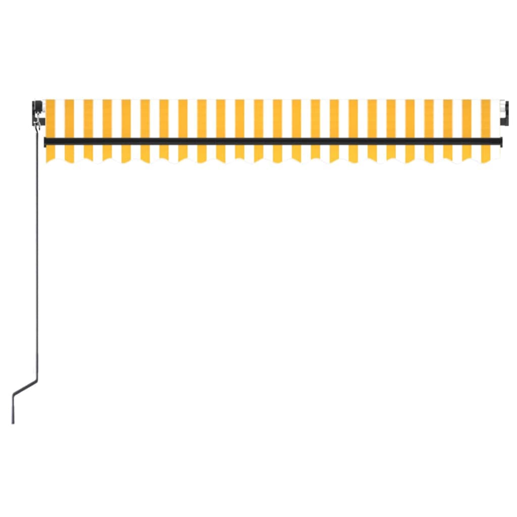 Tenda na ručno uvlačenje s LED svjetlima 400x350 cm žuto-bijela