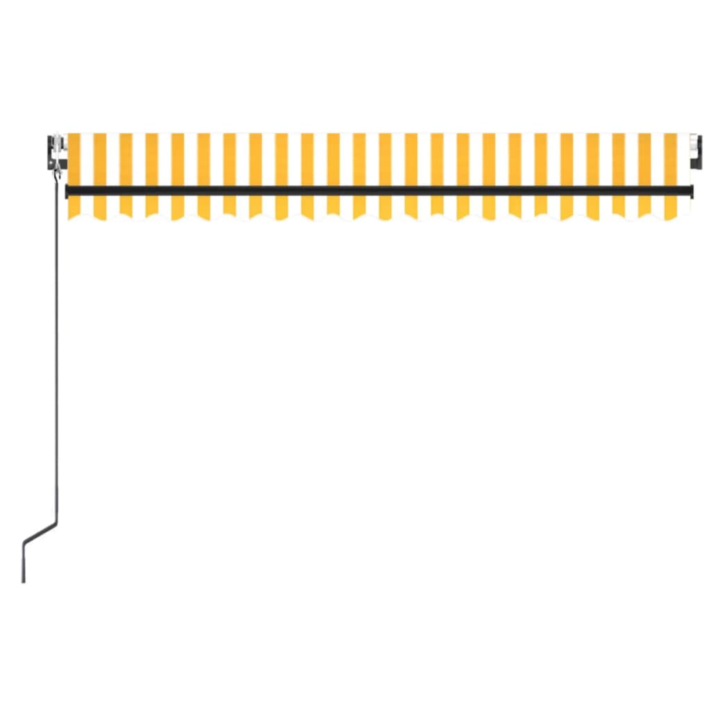 Tenda na automatsko uvlačenje 400 x 350 cm žuto-bijela