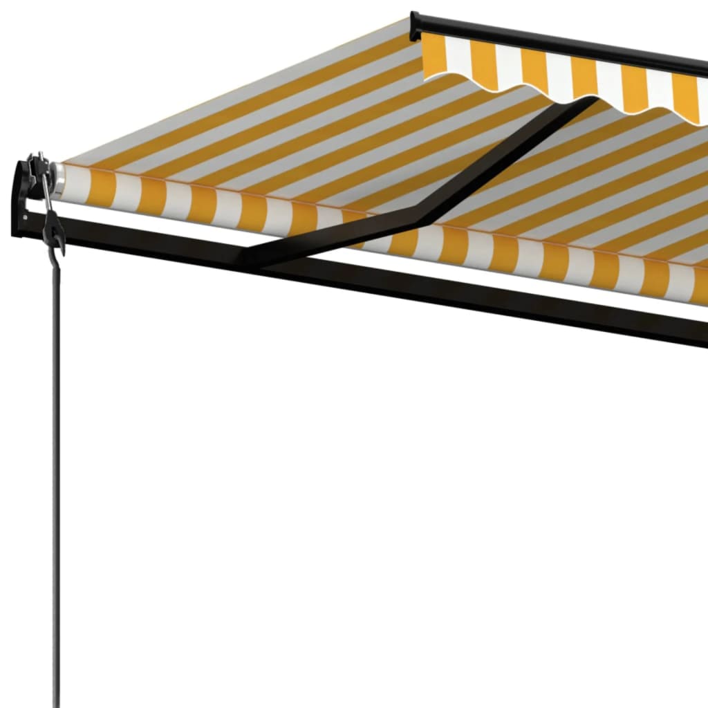 Tenda na automatsko uvlačenje 400 x 350 cm žuto-bijela
