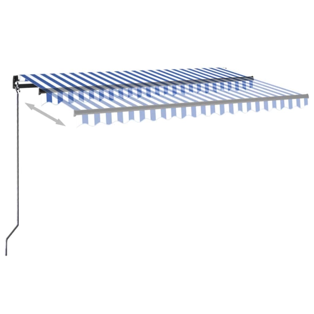 Tenda na automatsko uvlačenje 450 x 350 cm plavo-bijela