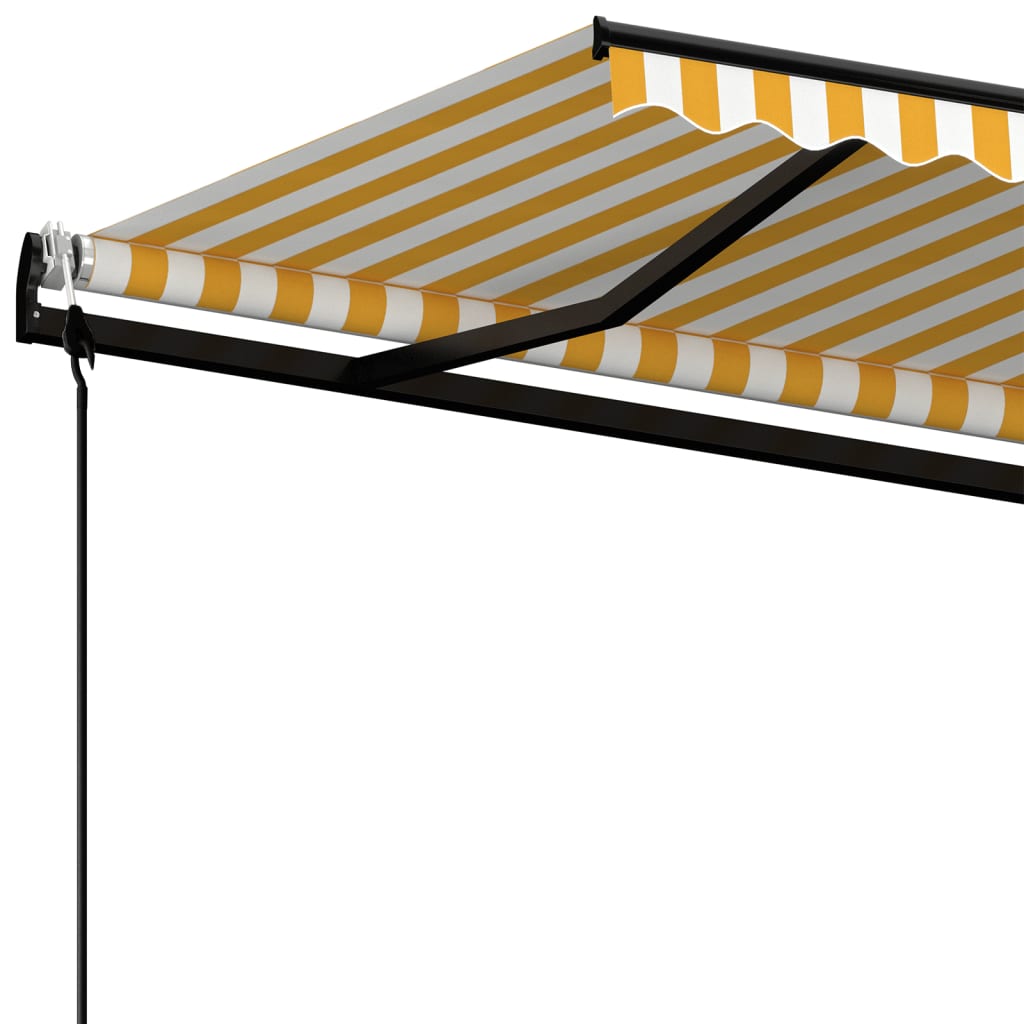 Tenda na automatsko uvlačenje 450 x 350 cm žuto-bijela