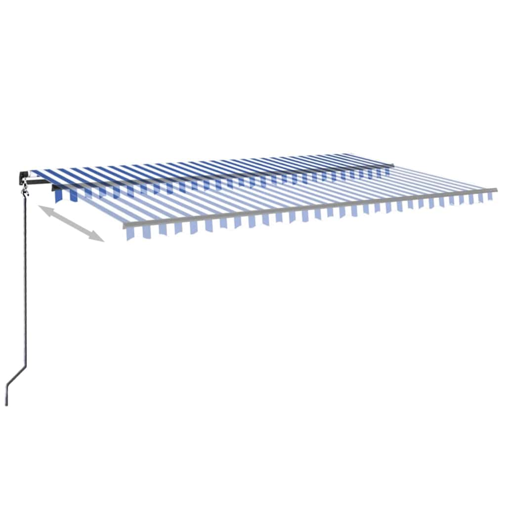 Tenda na ručno uvlačenje 500 x 350 cm plavo-bijela