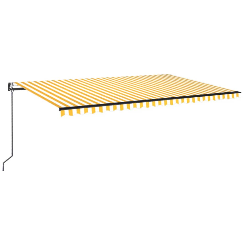 Automatska tenda sa senzorom LED 500x350 cm žuto-bijela