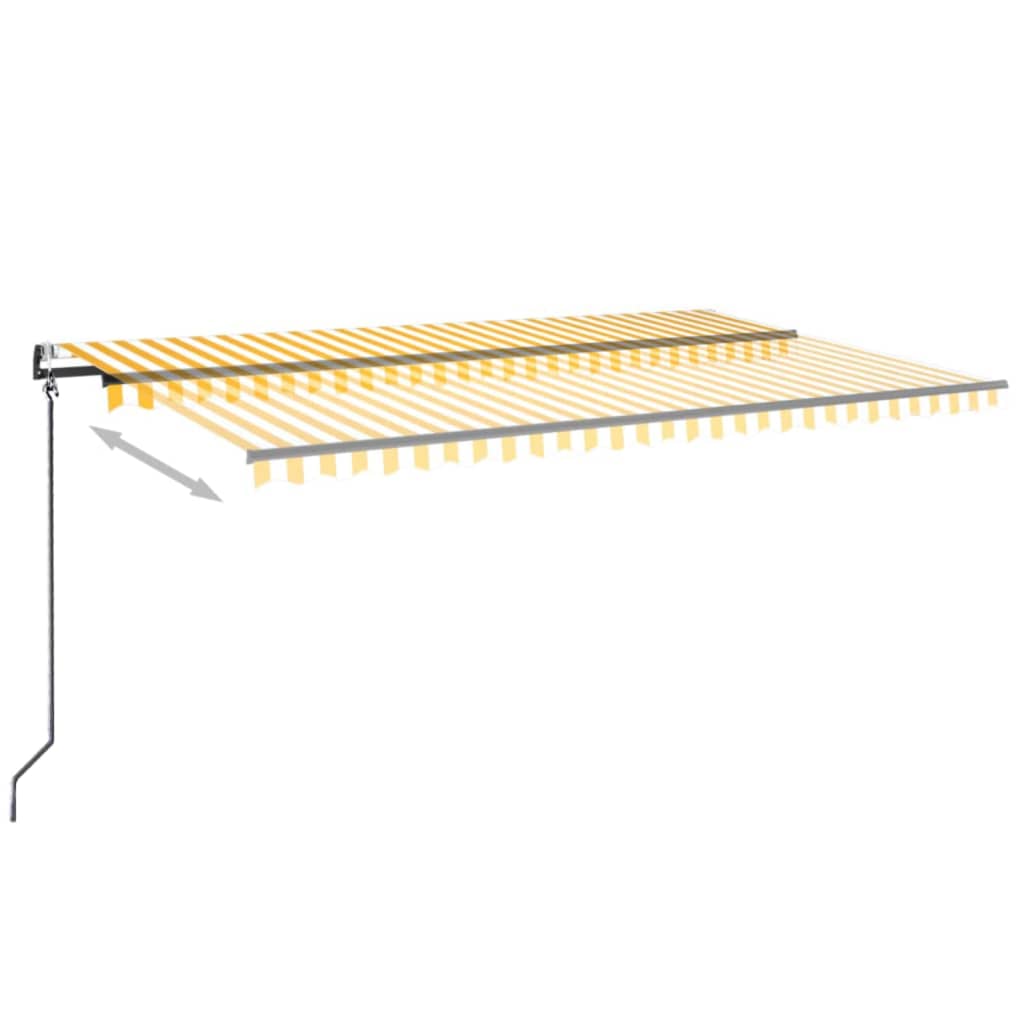 Automatska tenda sa senzorom LED 500x350 cm žuto-bijela