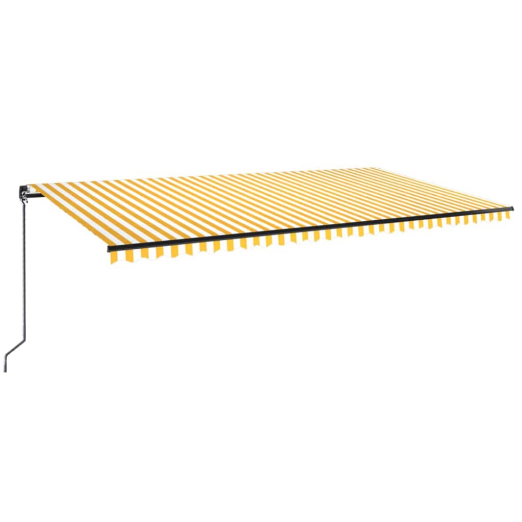 Tenda na ručno uvlačenje 600 x 350 cm žuto-bijela
