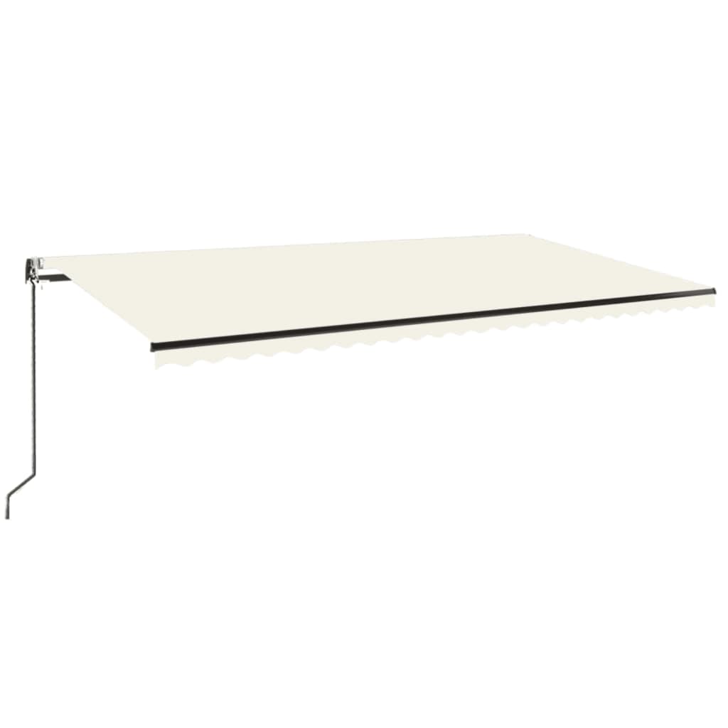 Automatska tenda sa senzorom za vjetar LED 600x350 cm krem