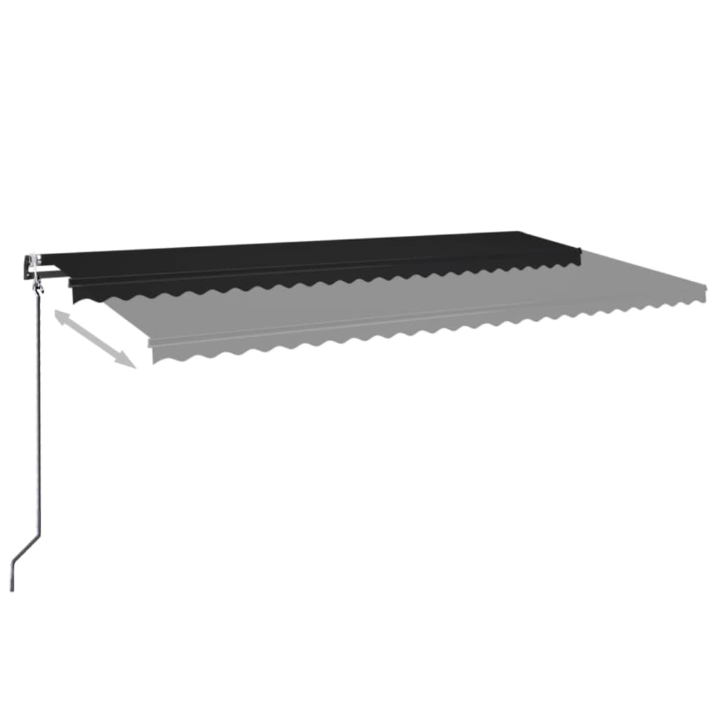 Automatska tenda sa senzorom za vjetar LED 600x350 cm antracit