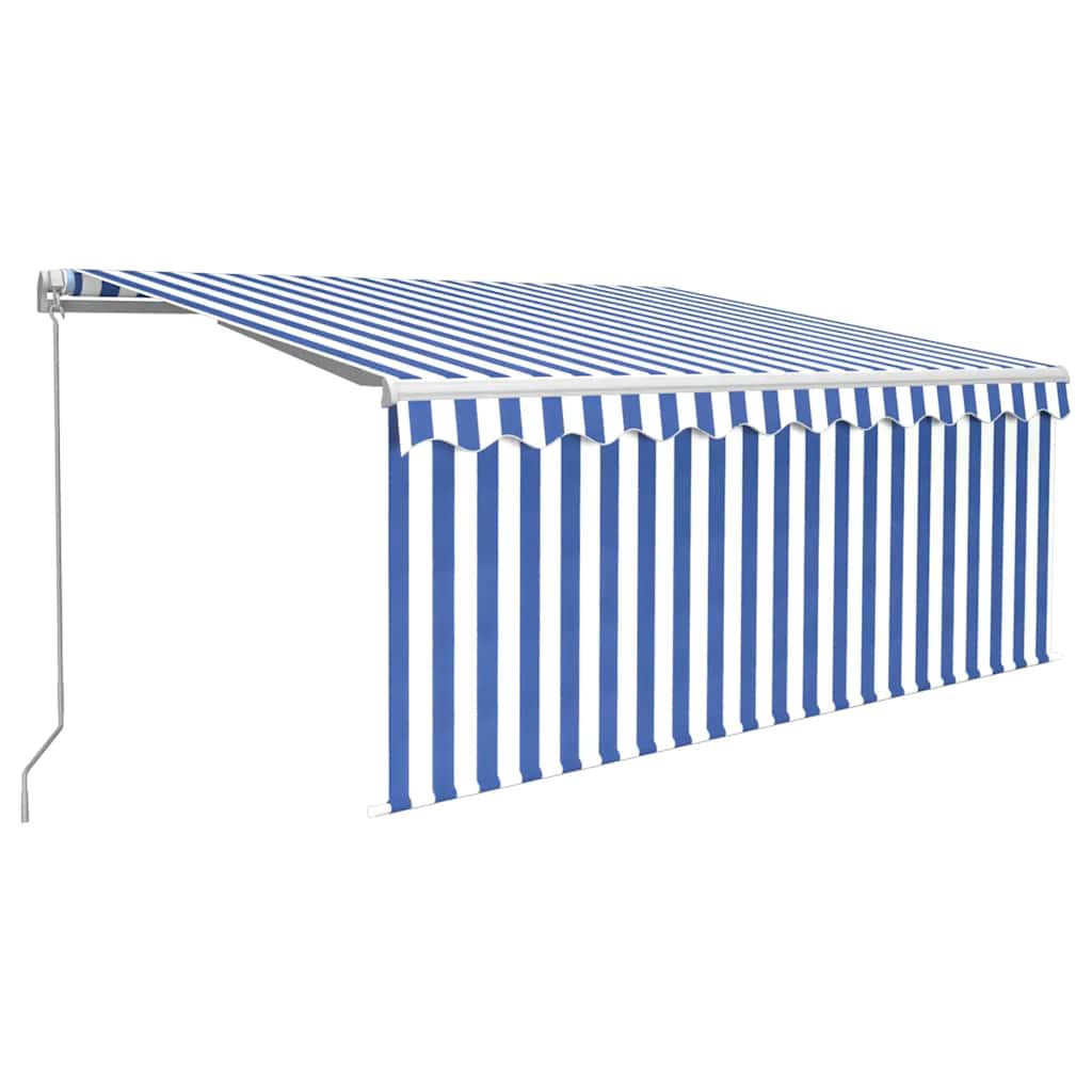 Tenda na ručno uvlačenje s roletom 3 x 2,5 m plavo-bijela