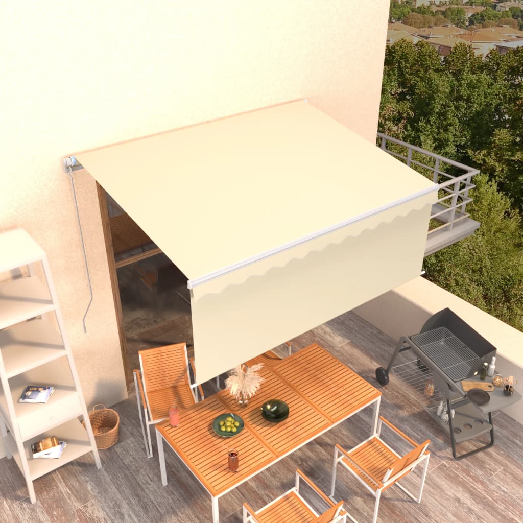 Tenda na ručno uvlačenje s roletom 3,5 x 2,5 m krem