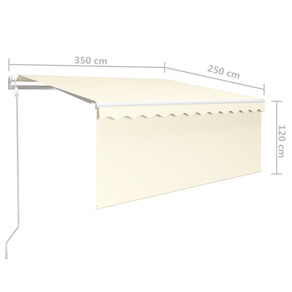 Automatska tenda na uvlačenje s roletom 3,5 x 2,5 m krem
