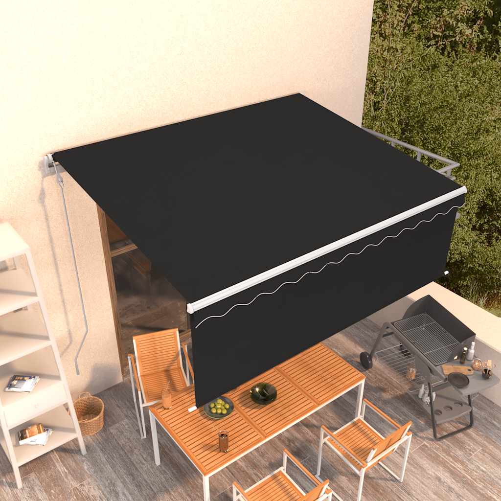 Automatska tenda na uvlačenje s roletom 4,5 x 3 m antracit
