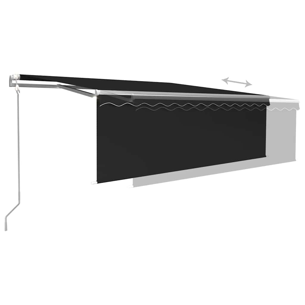 Automatska tenda s roletom i senzorom LED 4,5 x 3 m antracit