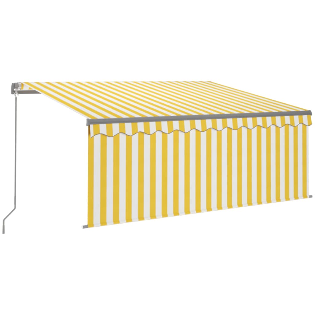 Tenda na ručno uvlačenje s roletom 3 x 2,5 m žuto-bijela