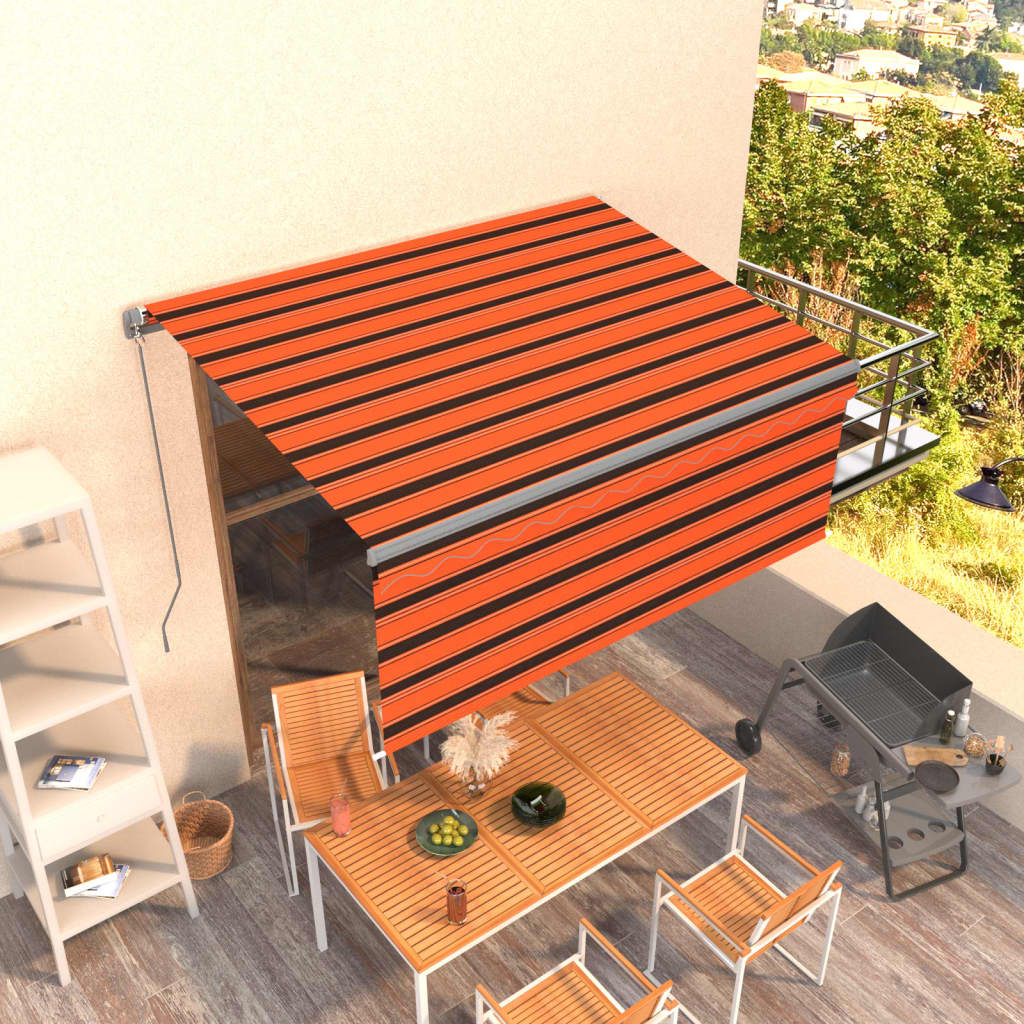Tenda na ručno uvlačenje s roletom 3 x 2,5 m narančasto-smeđa