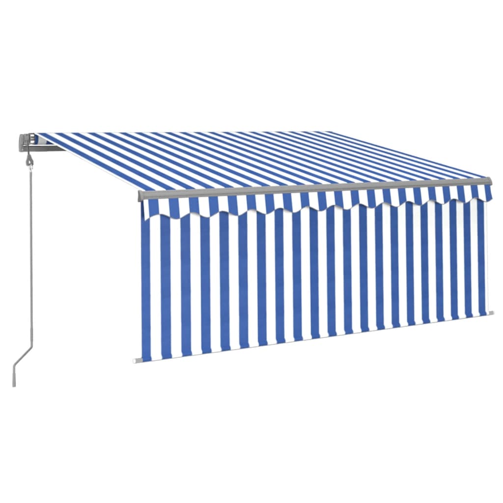 Automatska tenda na uvlačenje s roletom 3 x 2,5 m plavo-bijela