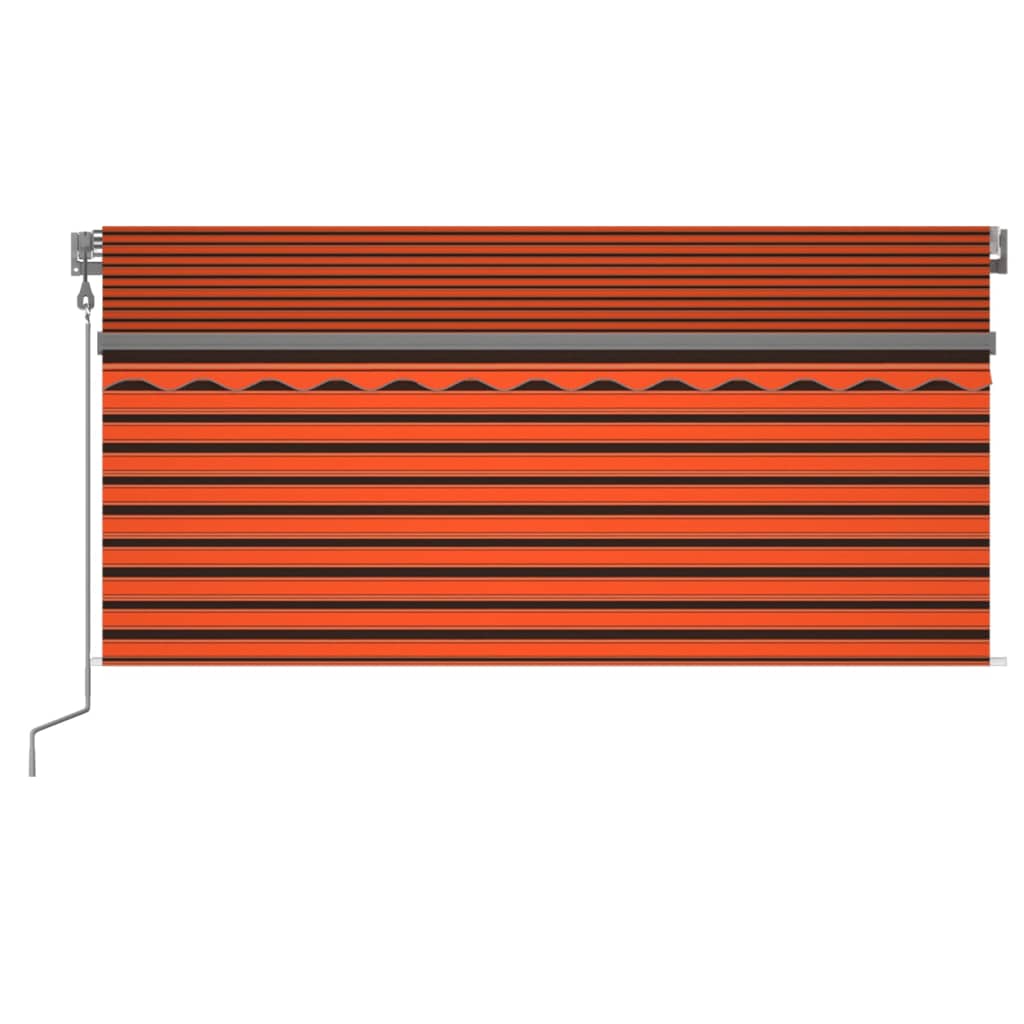 Automatska tenda roleta i senzor LED 3 x 2,5 m narančasto-smeđa