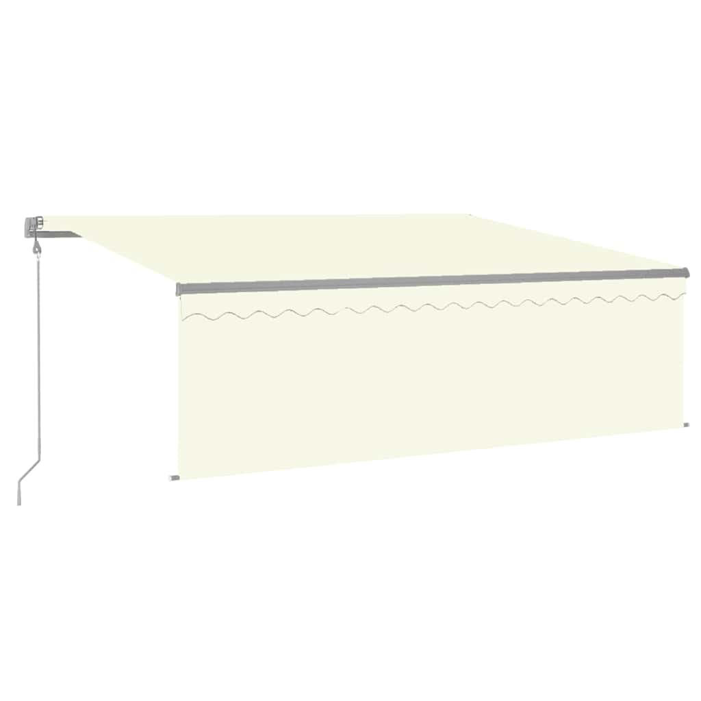 Automatska tenda s roletom i senzorom LED 4 x 3 m krem