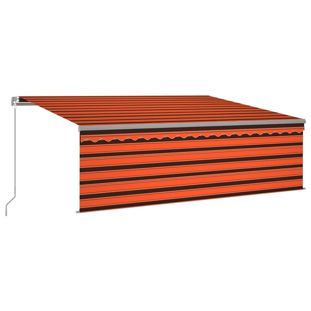 Tenda na ručno uvlačenje s roletom 4,5 x 3 m narančasto-smeđa