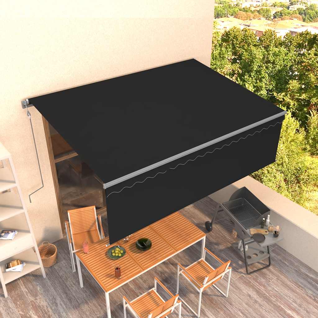 Automatska tenda na uvlačenje s roletom 4,5 x 3 m antracit