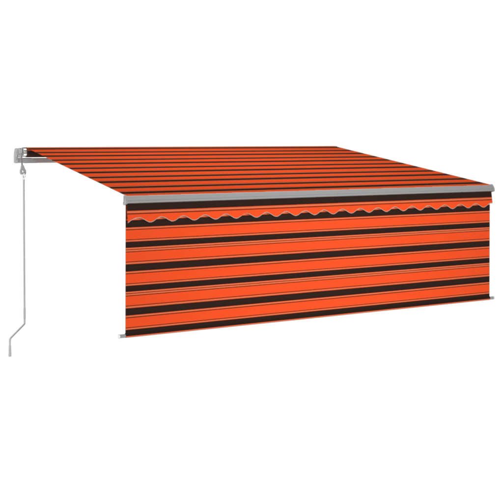 Automatska tenda roleta i senzor LED 4,5 x 3 m narančasto-smeđa