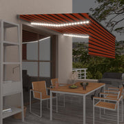 Automatska tenda roleta i senzor LED 4,5 x 3 m narančasto-smeđa