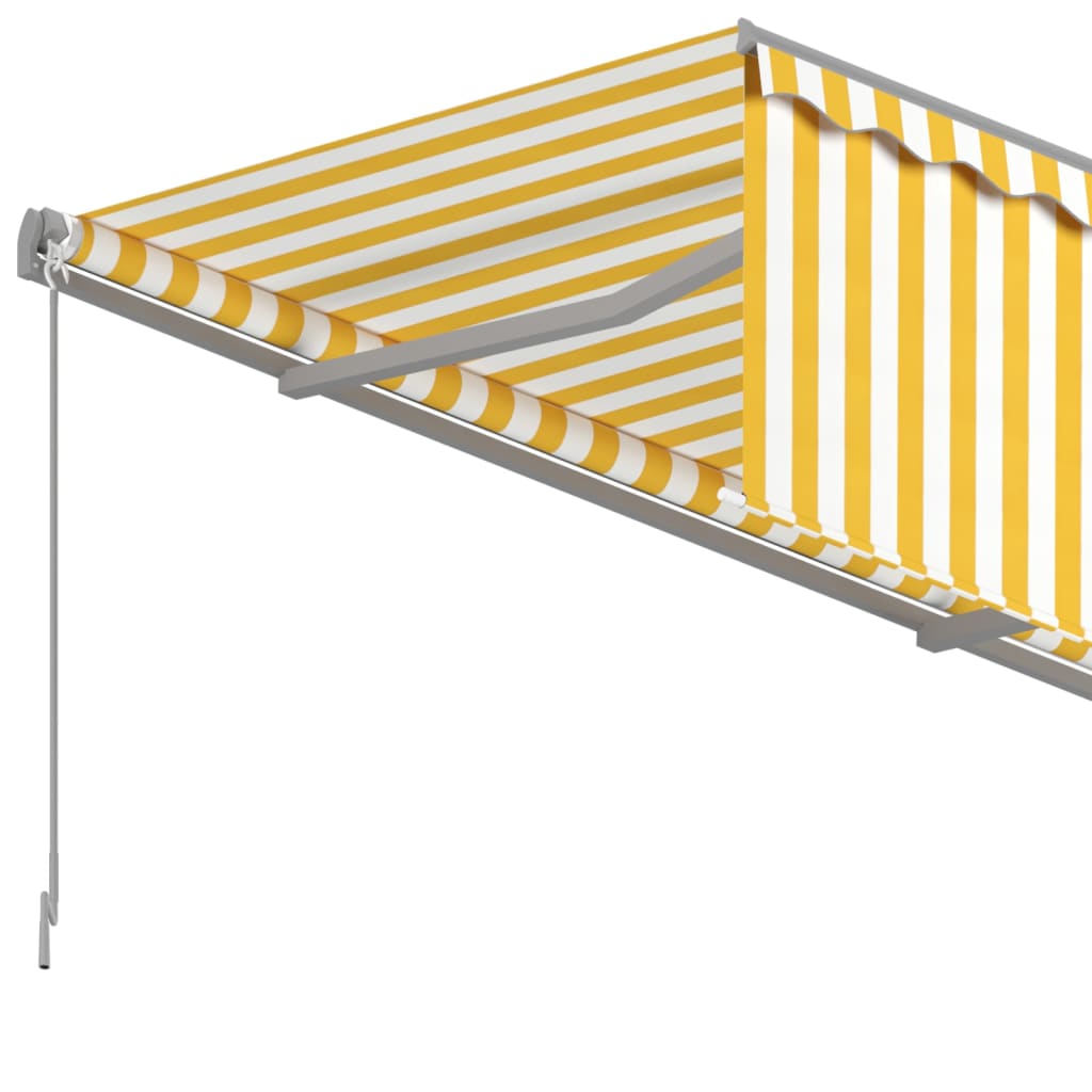 Tenda na ručno uvlačenje s roletom 5 x 3 m žuto-bijela