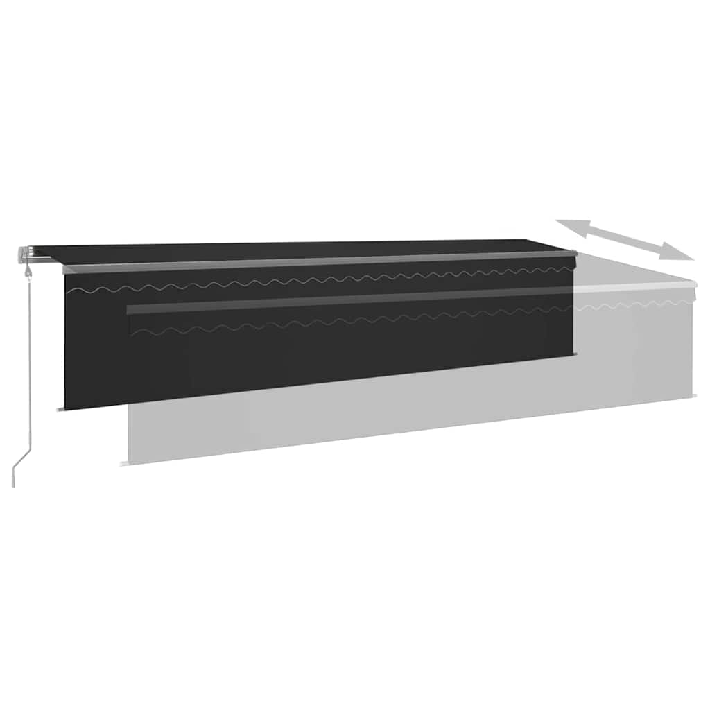 Automatska tenda s roletom i senzorom LED 6 x 3 m antracit