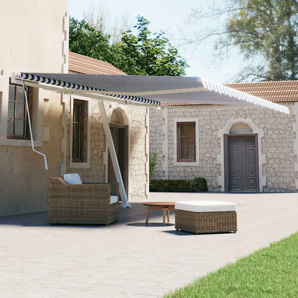 Tenda na ručno uvlačenje sa stupovima