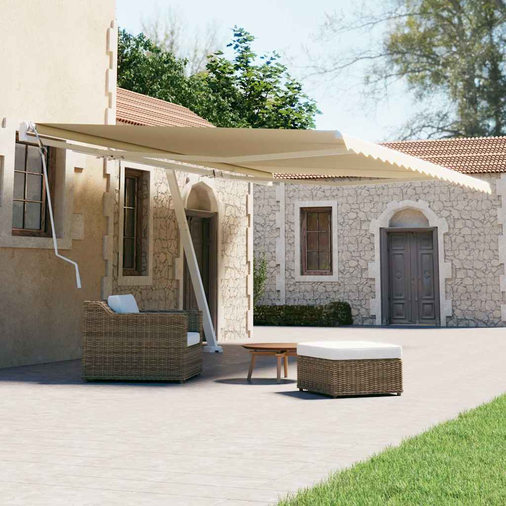 Tenda na ručno uvlačenje sa stupovima