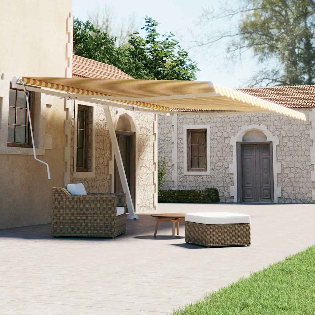 Tenda na ručno uvlačenje sa stupovima