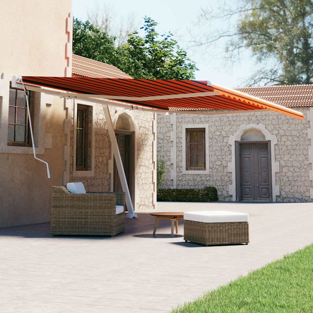 Tenda na ručno uvlačenje sa stupovima