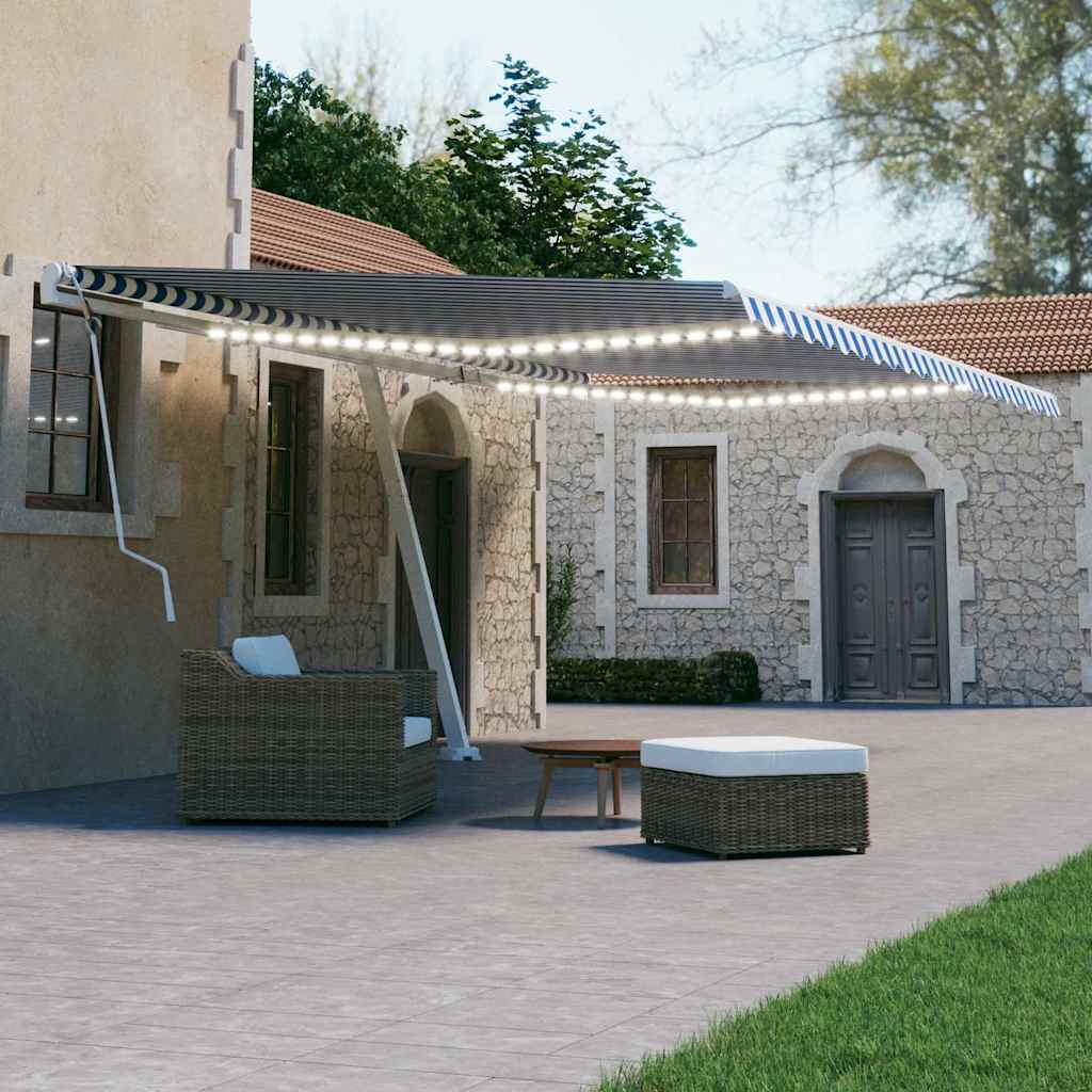 Tenda na ručno uvlačenje LED narančasto-smeđa