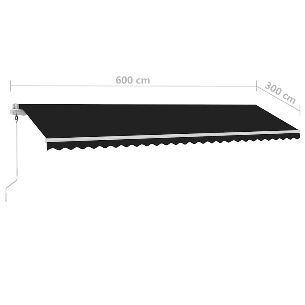 Samostojeća automatska tenda 600 x 300 cm antracit