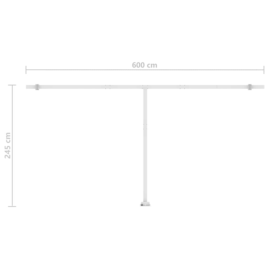 Samostojeća automatska tenda 600 x 300 cm antracit