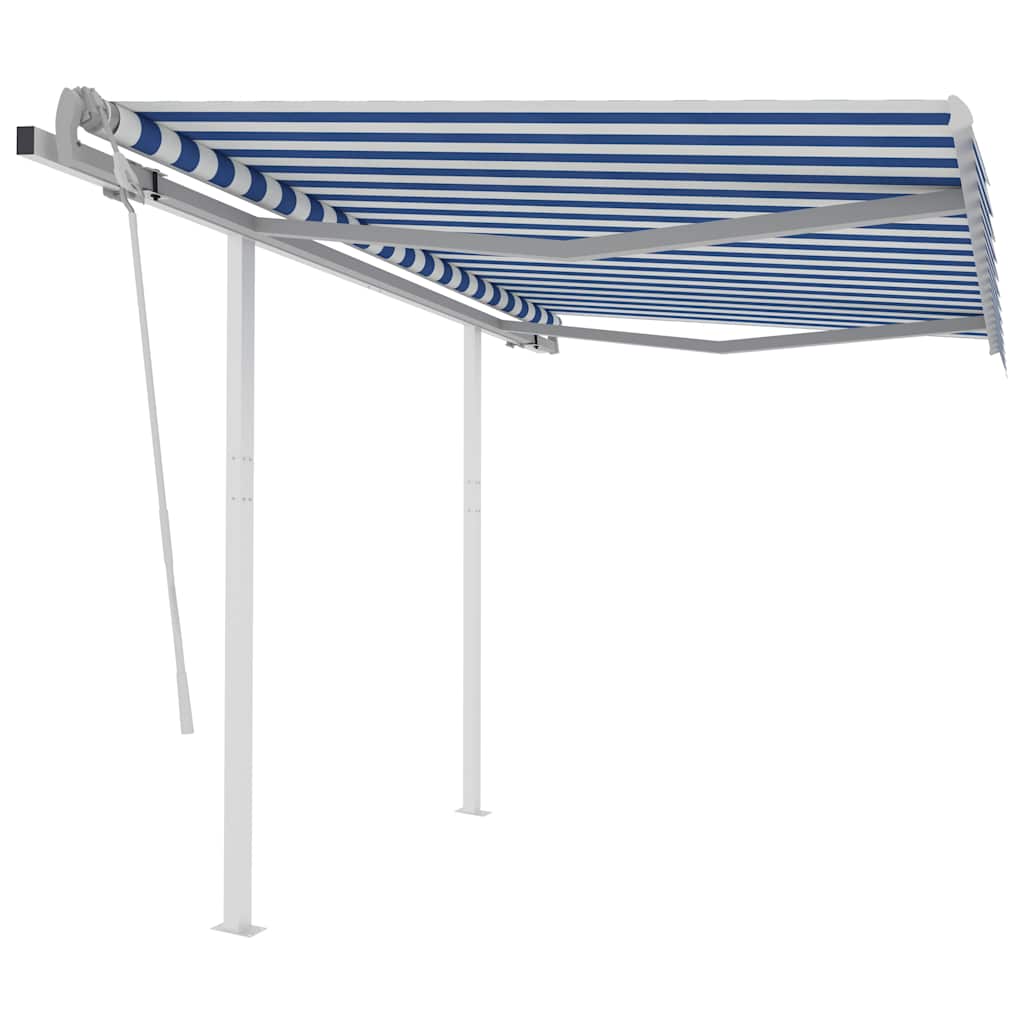 Tenda na ručno uvlačenje sa stupovima