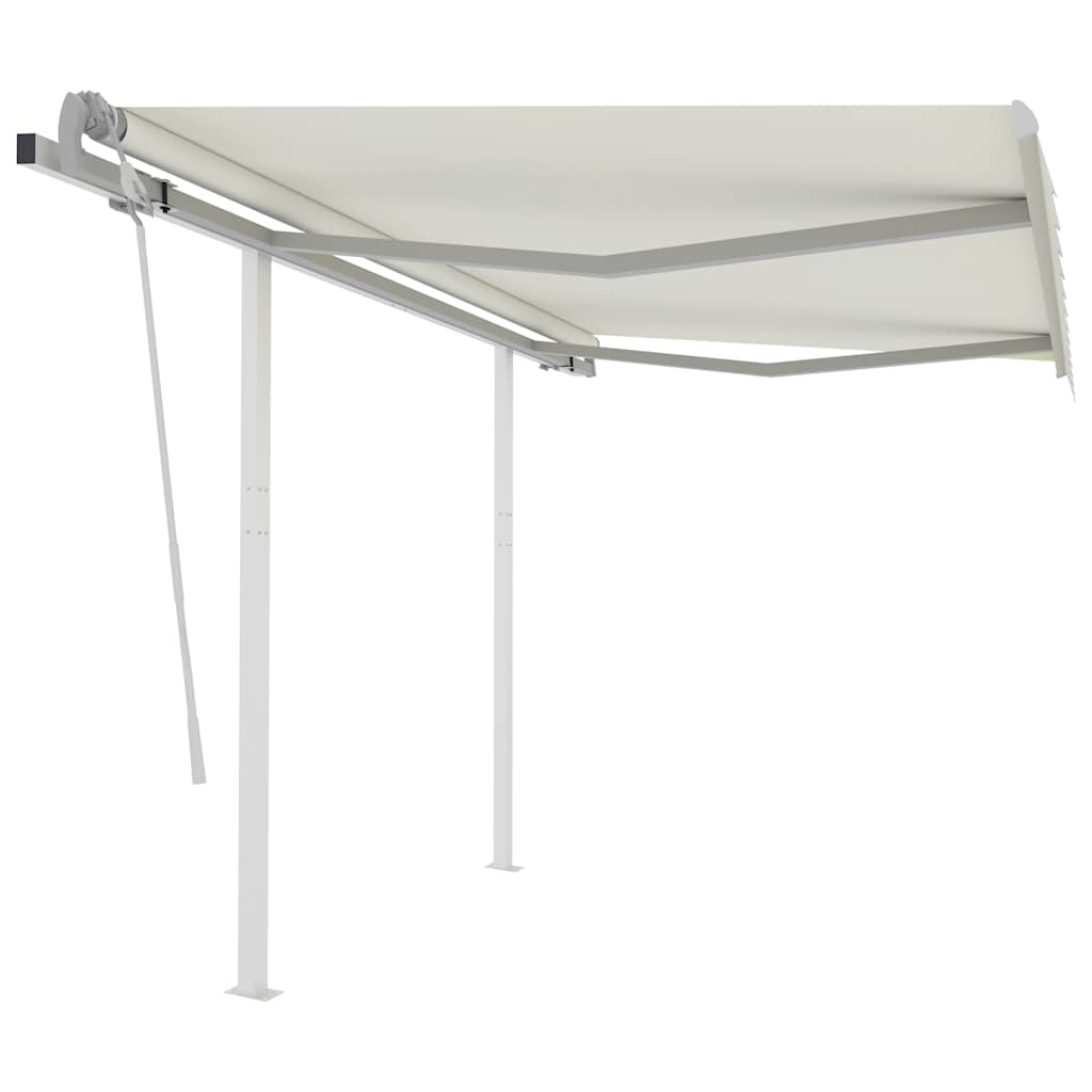Tenda na ručno uvlačenje sa stupovima