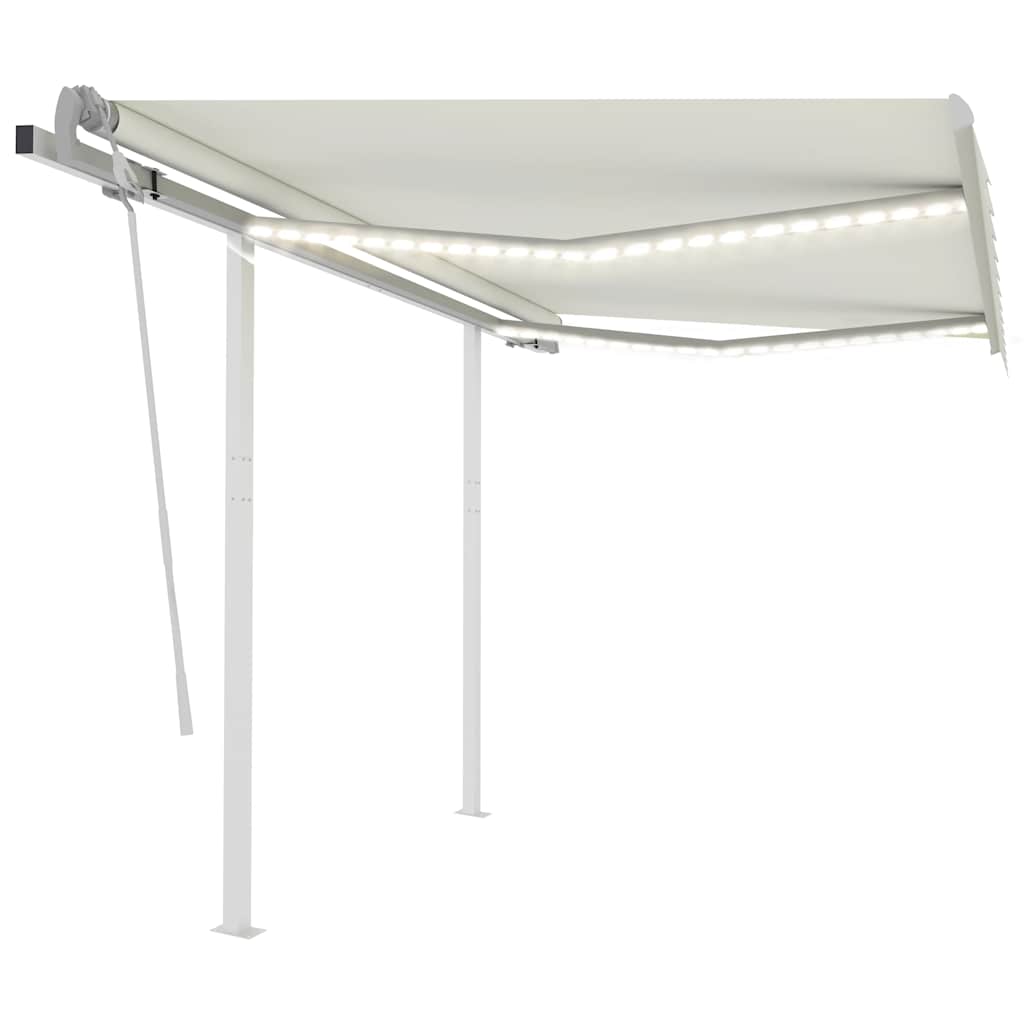 Tenda na ručno uvlačenje LED narančasto-smeđa