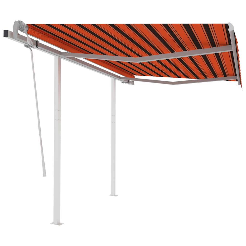 Tenda na ručno uvlačenje sa stupovima