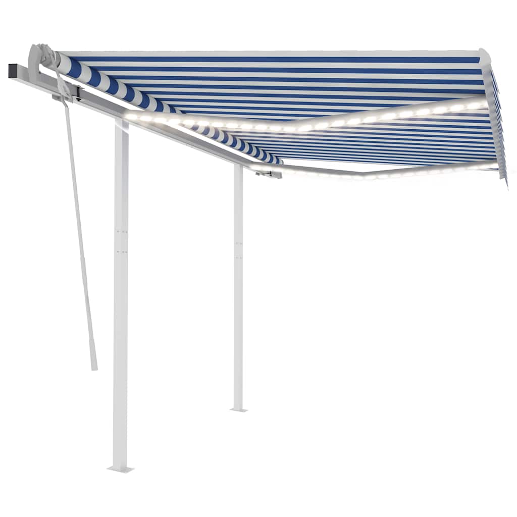 Tenda na ručno uvlačenje LED narančasto-smeđa