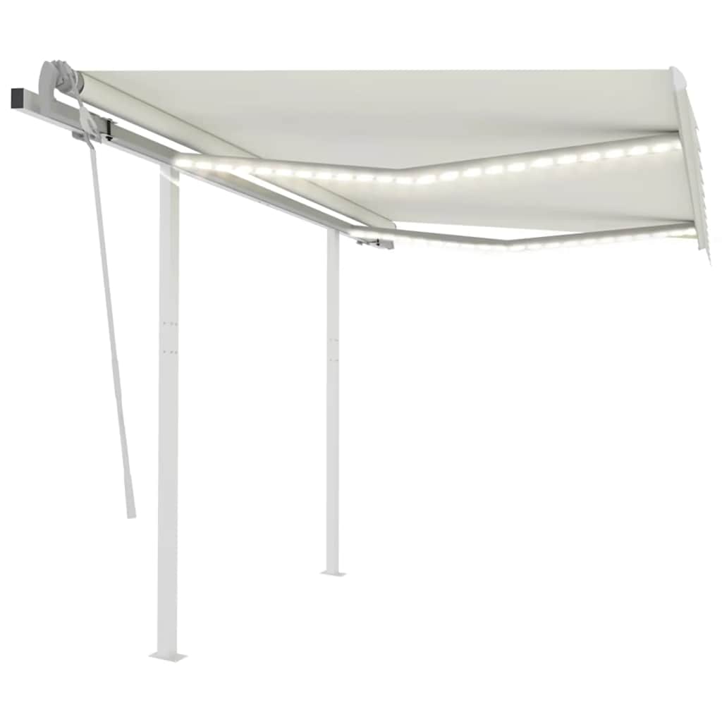 Tenda na ručno uvlačenje LED narančasto-smeđa